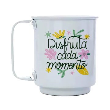 Caneca de Alumínio Branca Personalizada